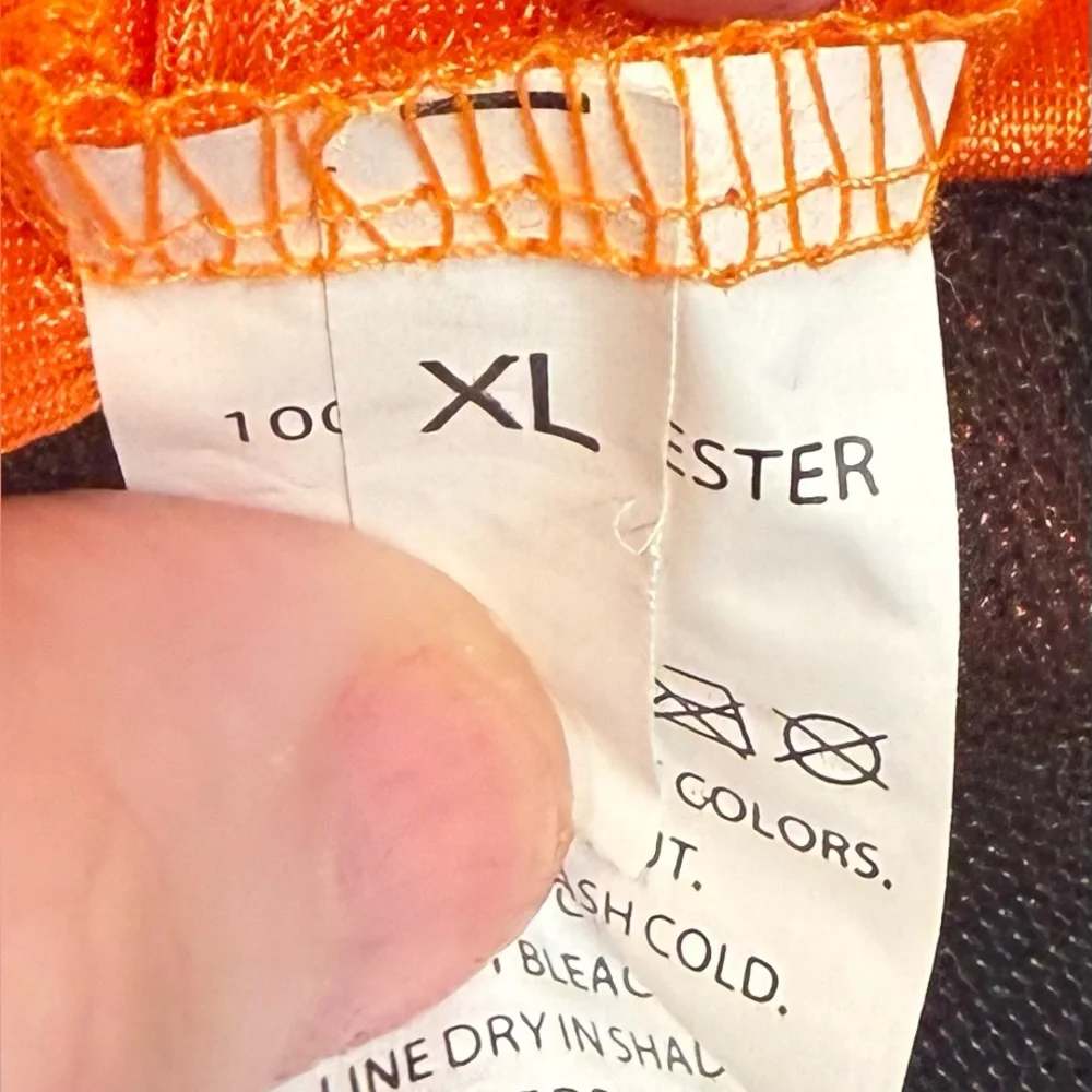 Orange and Black Bat Skirt, sz XL - Picture 4 of 4